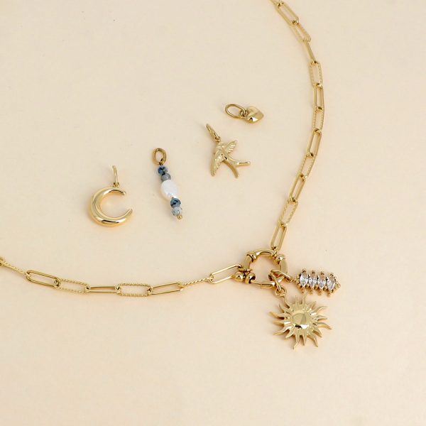 Collier en acier inoxydable à composer et 6 pendentifs