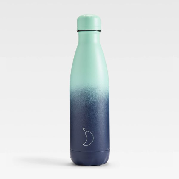 Bouteille isotherme Chilly's 500ml Dégradé bleu vert Deep Spring
