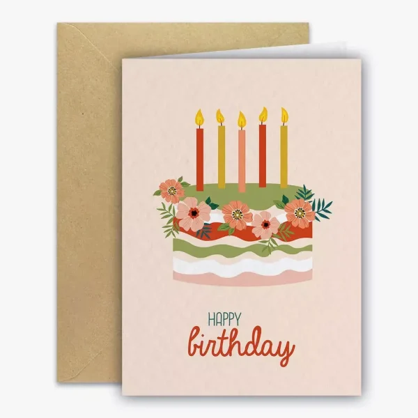 Carte anniversaire - Birthday cake